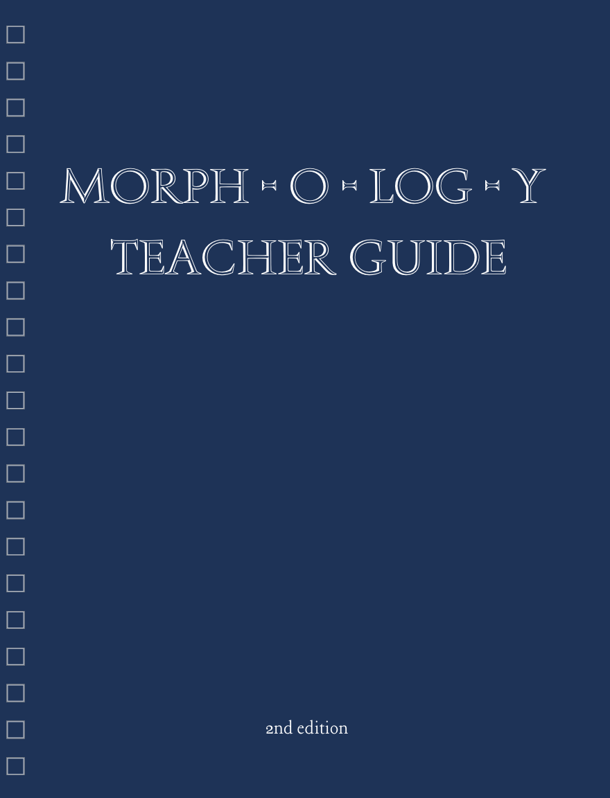 Morphology Teacher Guide eBook