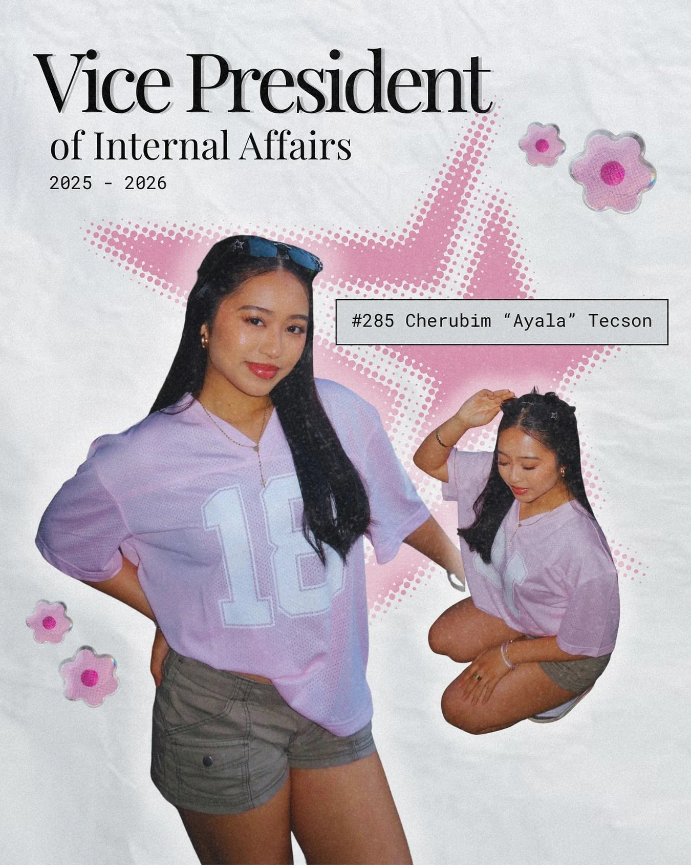✮⋆˙𝑬𝒙𝒆𝒄𝒖𝒕𝒊𝒗𝒆 𝑪𝒂𝒃𝒊𝒏𝒆𝒕 𝑺𝒑𝒐𝒕𝒍𝒊𝒈𝒉𝒕 ✮⋆˙

#285 Ms. Cherubim &ldquo;Ayala&rdquo; Tecson
☆ Pearlescent Alpha Pis (Winter 2024)
☆ Line: Kim Line
☆ Major: Health Studies

We are excited to announce Cherubim as our new Vice-President of