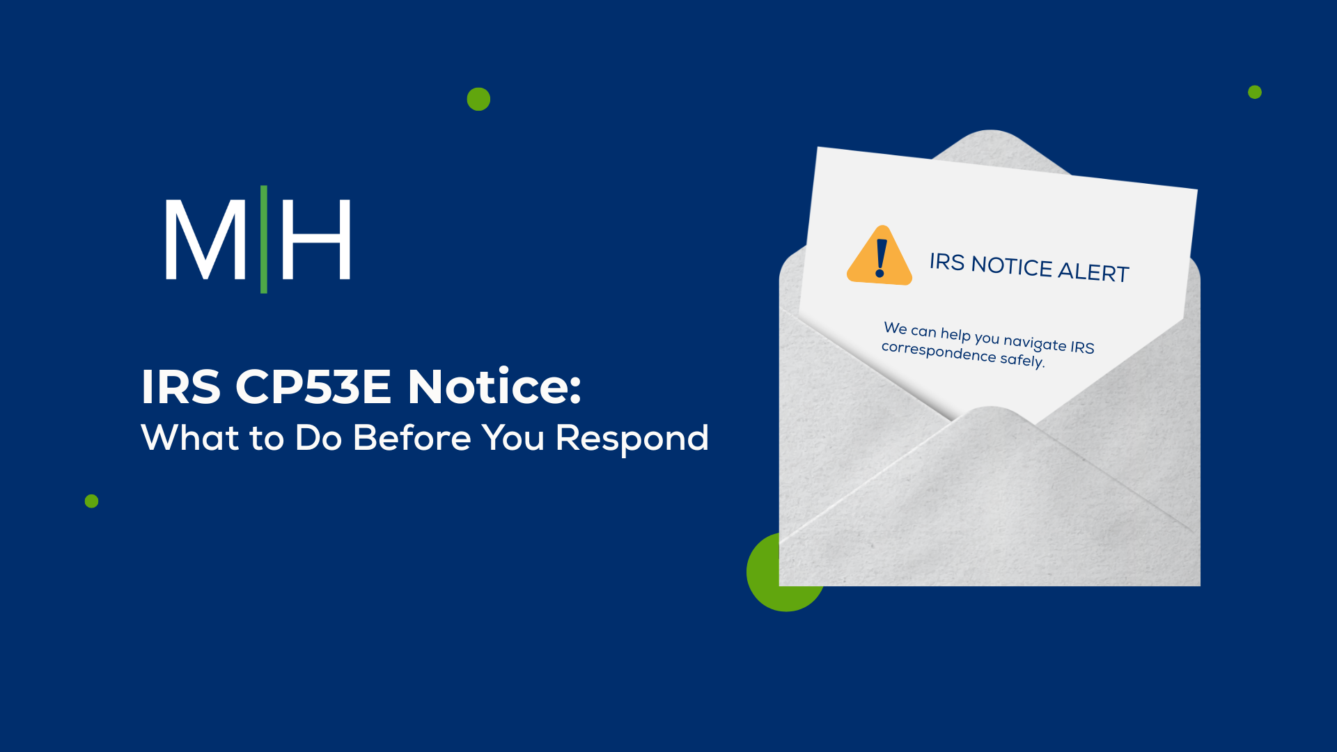 IRS CP53E Notice: What to Do Before You Respond