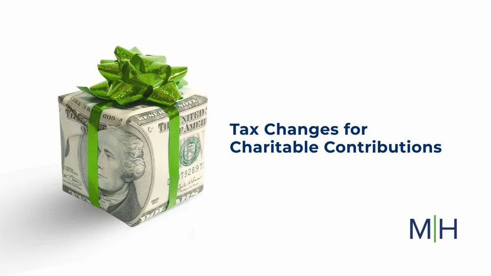 Contribution To Change Charitable Contribution Deduction Changes 2025 — MH CPA PLLC