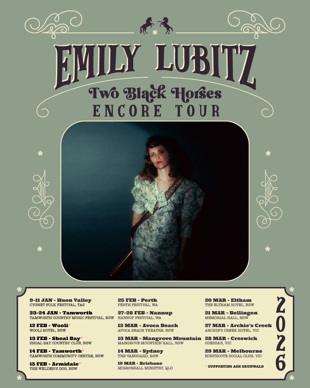 Emily Lubitz – Two Black Horses Encore Tour 