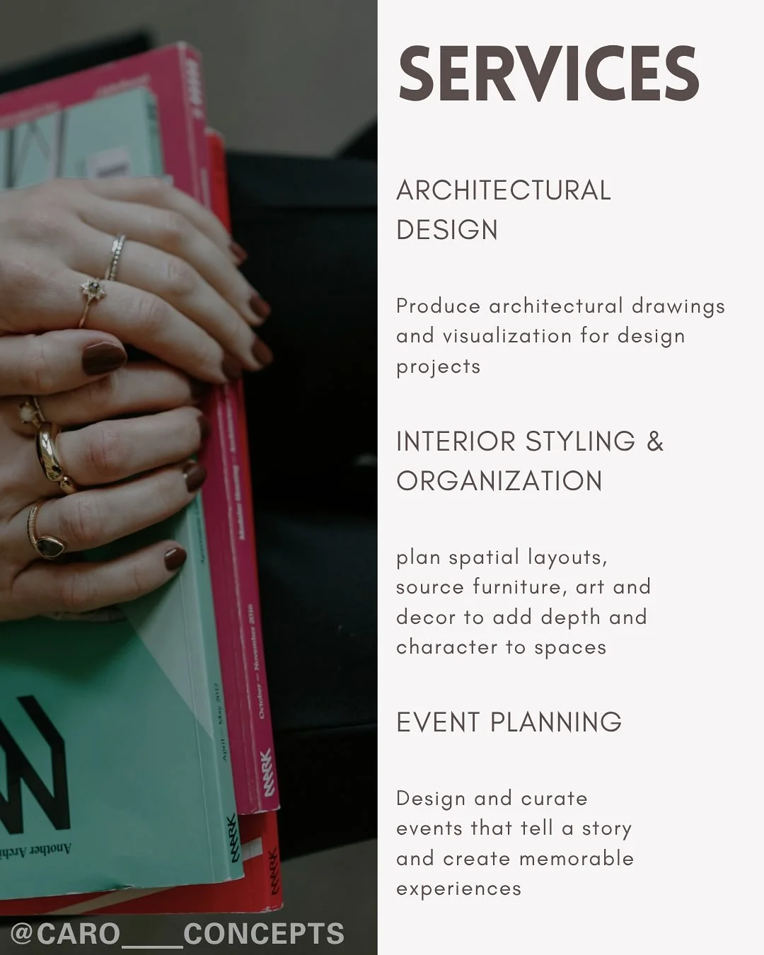 Let&rsquo;s connect!

To learn more, visit my website 
https://www.caro-concepts.com/

and subscribe to my Substack
https://open.substack.com/pub/caroconcepts
(links in bio)

For all inquiries and collaborations, please reach out via e-mail or send m