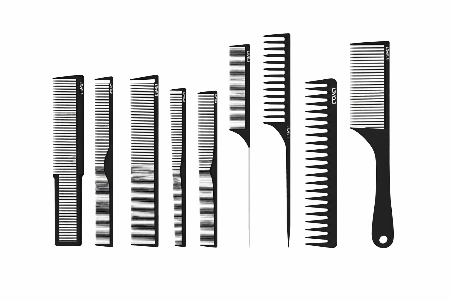 9PC HAIR STYLING COMB SET