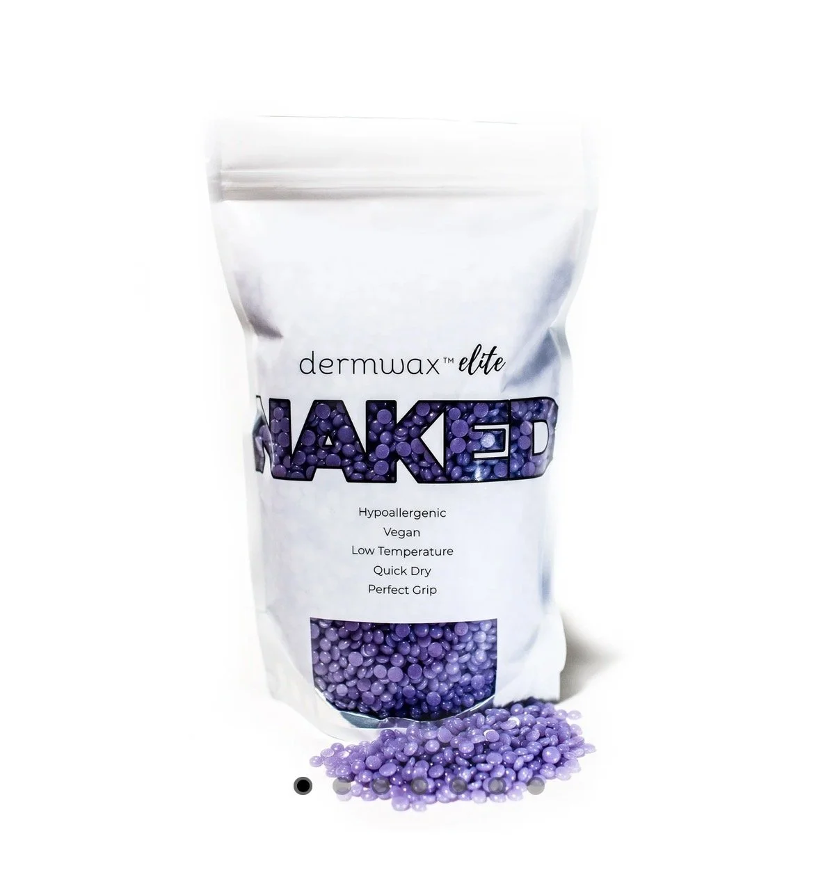Dermawax Elite NAKED Sparkle Lilac Hard Wax Beads 2 LB