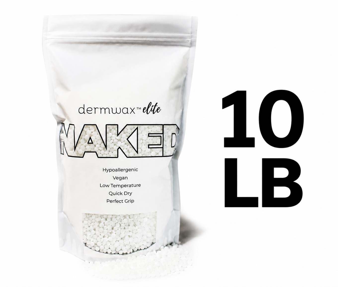 10LB Dermwax Elite NAKED Clear Hard Wax Beads