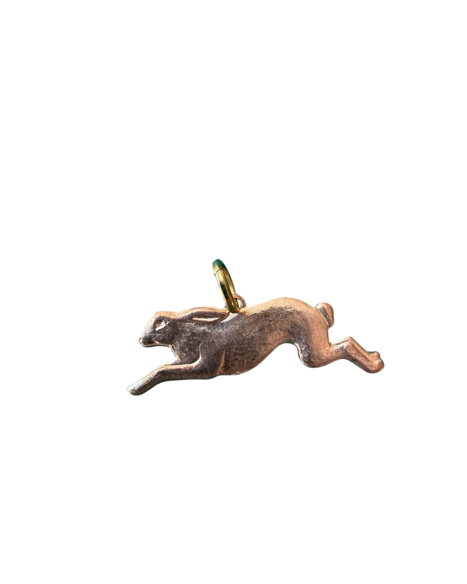 Vintage Lucky Rabbit Brass Charm