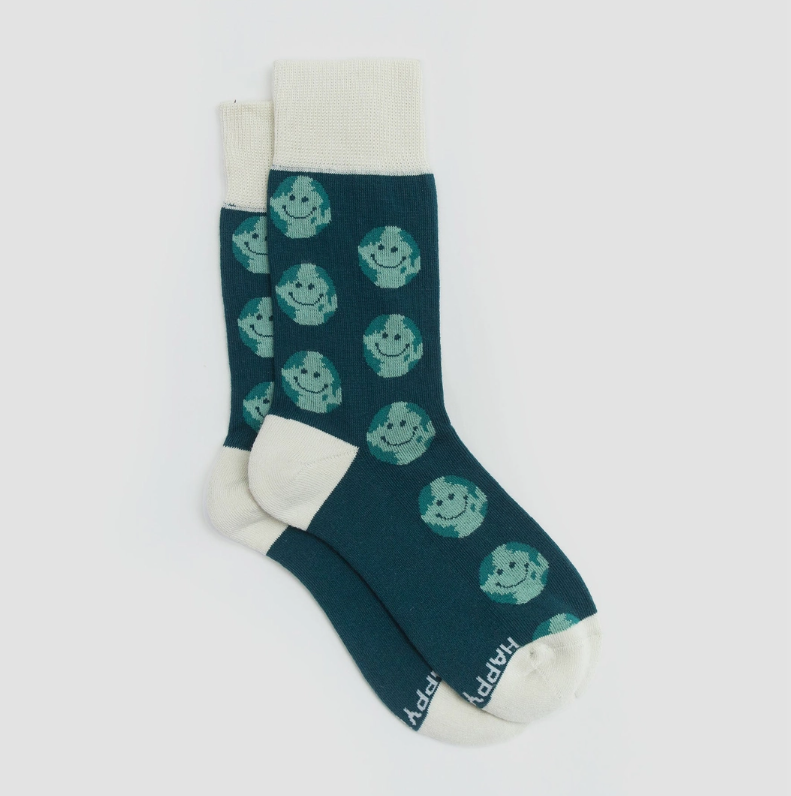 Happy Earth Socks - Climate Optimist