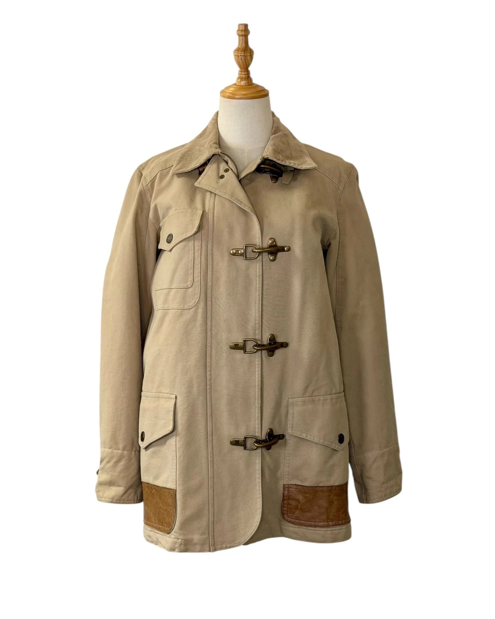 Rare Vintage Y2K Lauren Jeans Co. Ralph Lauren Canvas Flannel Lined Fireman Chore Coat