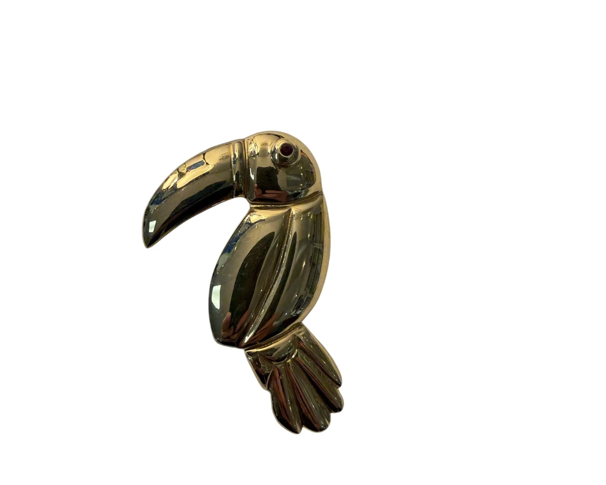 Vintage Gold Toned St. John Toucan Brooch