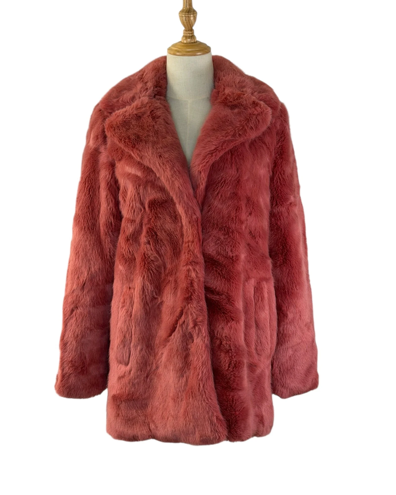 Pre-Loved Pink Faux Fur Coat
