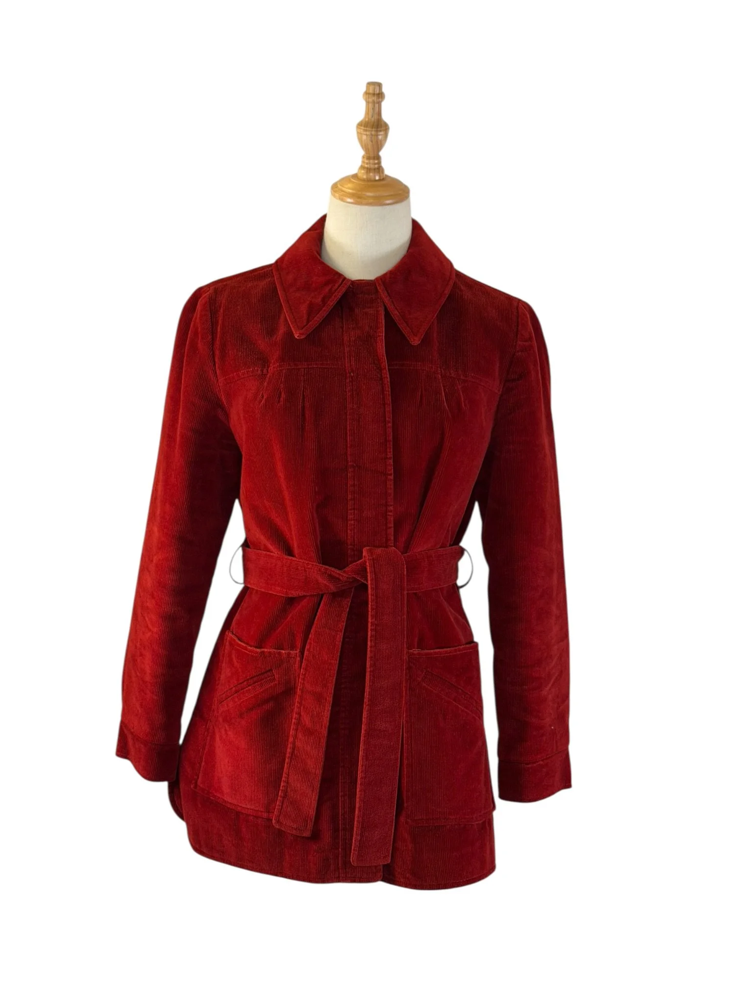 Sears Red Corduroy Belted Coat (2).jpeg