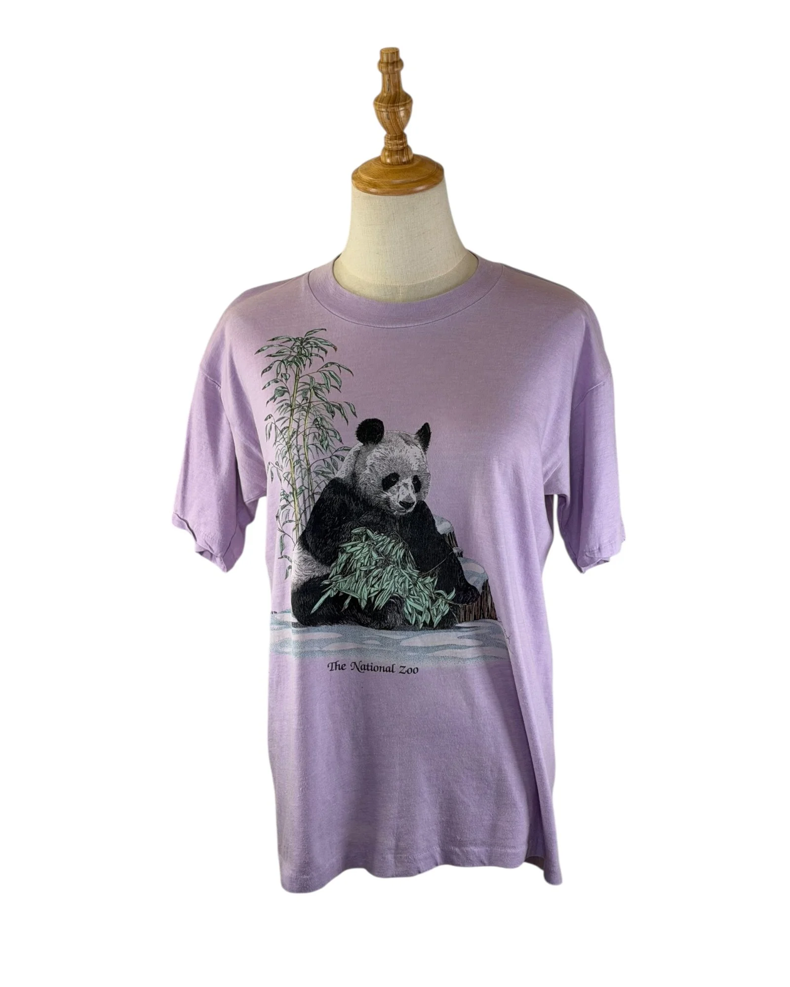 Vintage 80s/90s Lavender National Zoo Panda T-Shirt