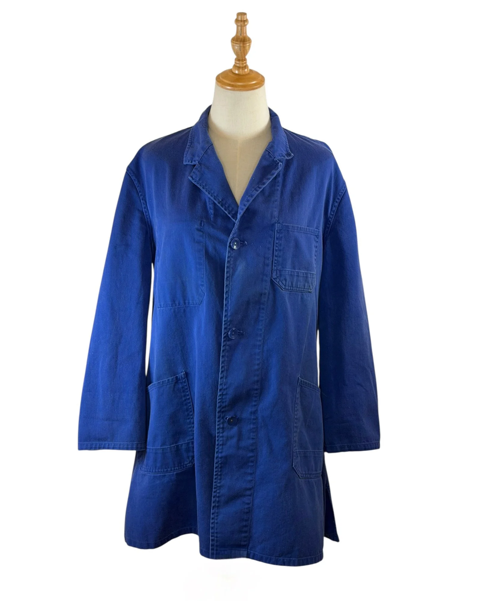 Vintage 70s Blue German Chore Coat