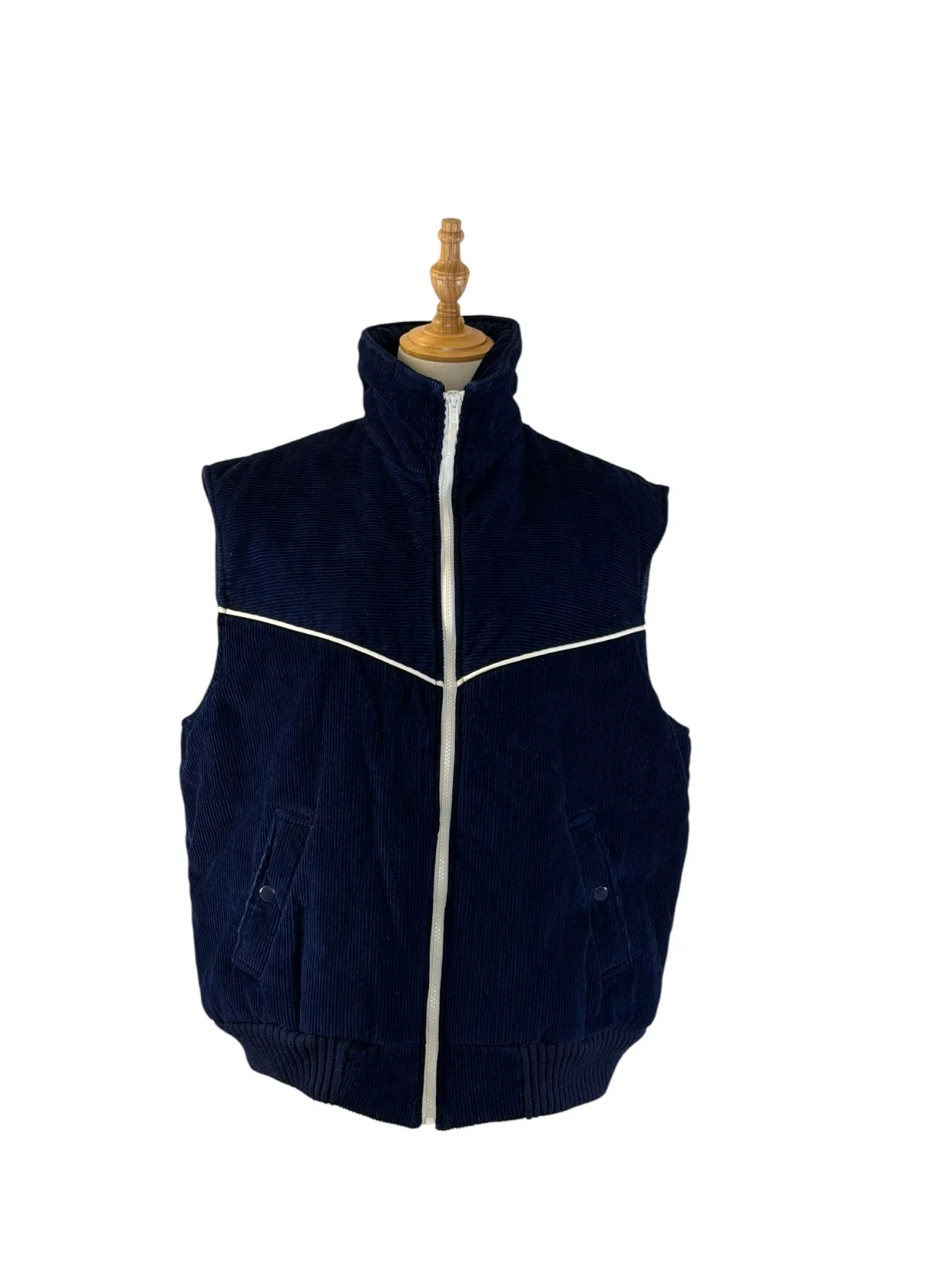 Navy Blue Corduroy Puffy Vest (5).jpeg