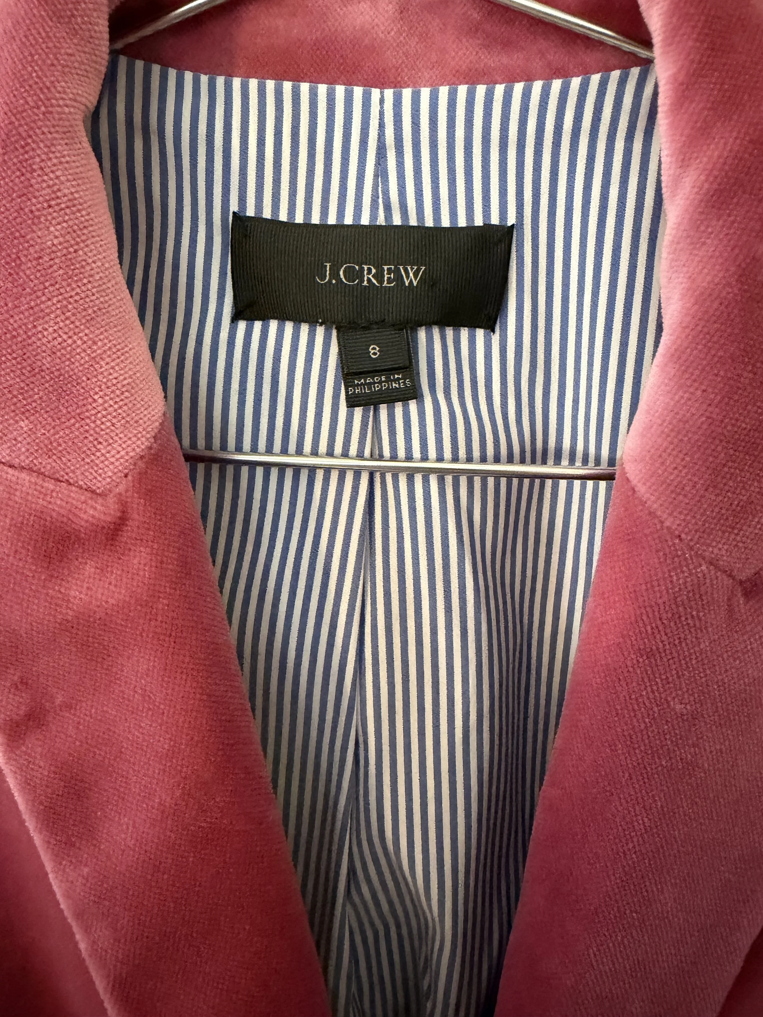 J. Crew Pink Velvet Blazer (9).jpeg