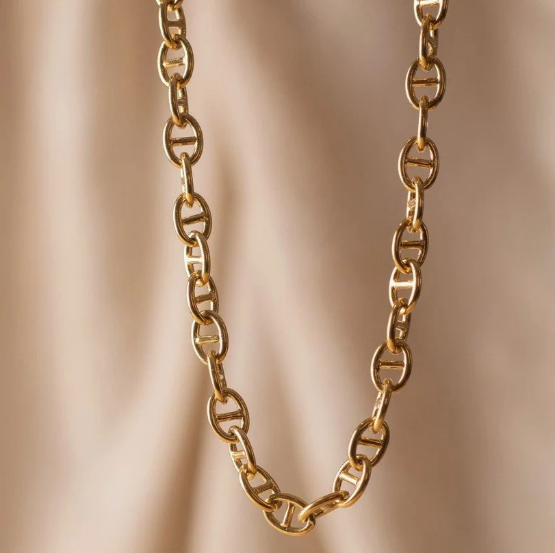 18k Gold Filled Mariner Chain, 5mm Width, 16" Long