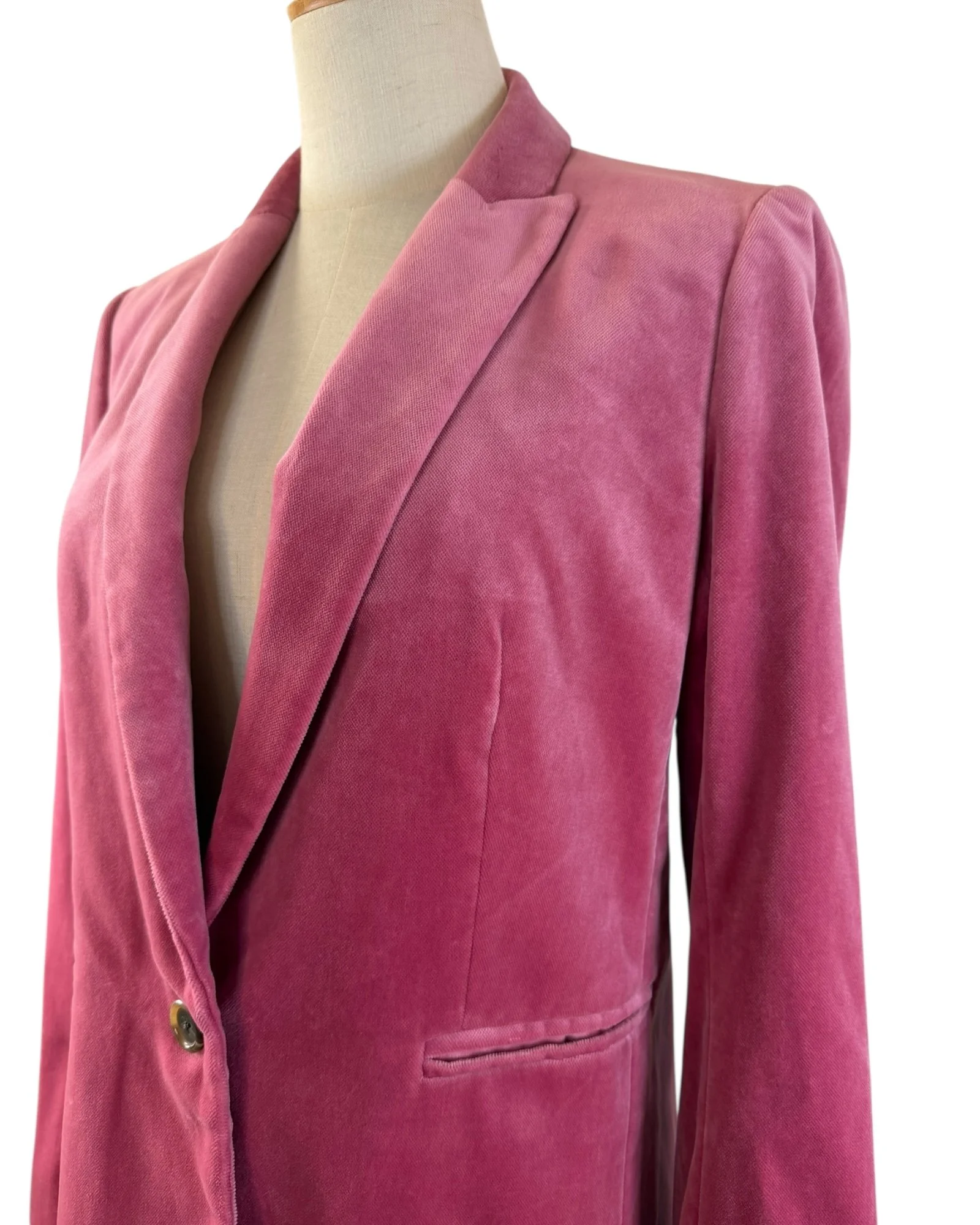 J. Crew Pink Velvet Blazer (2).jpeg