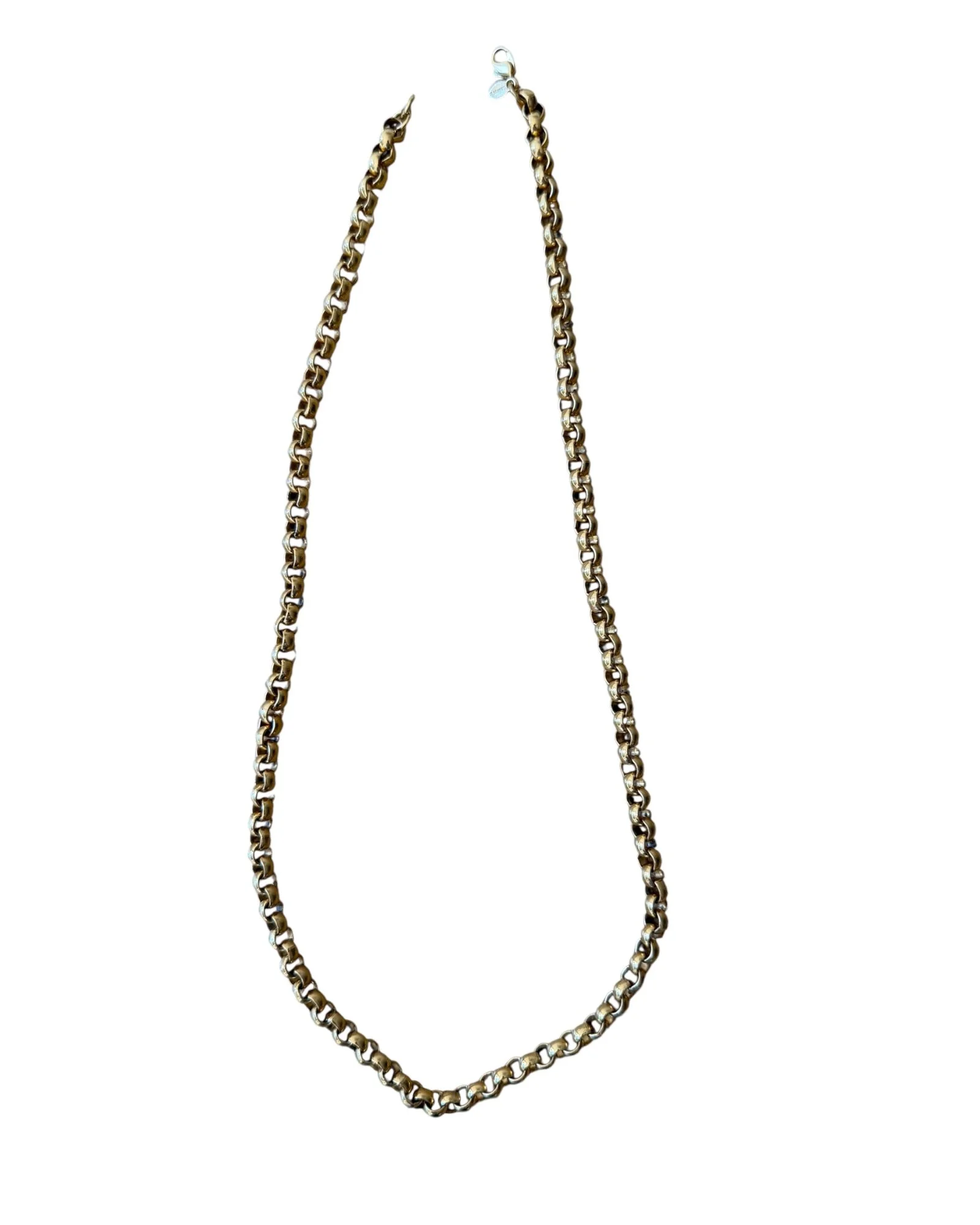Vintage Monet Gold Toned Rolo Chain Necklace, 24" Long
