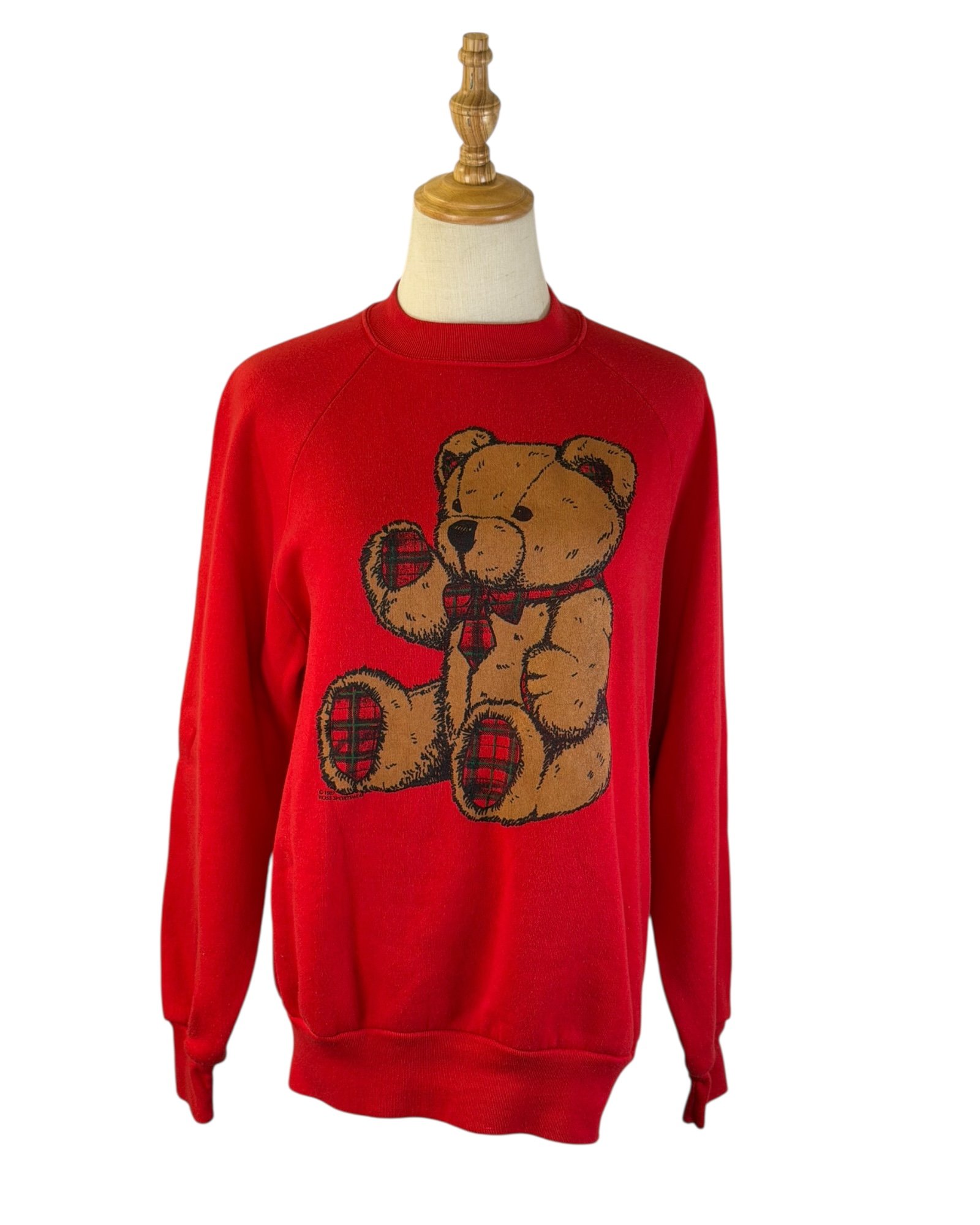 Vintage 80s/90s Red Teddy Bear Crewneck Sweatshirt