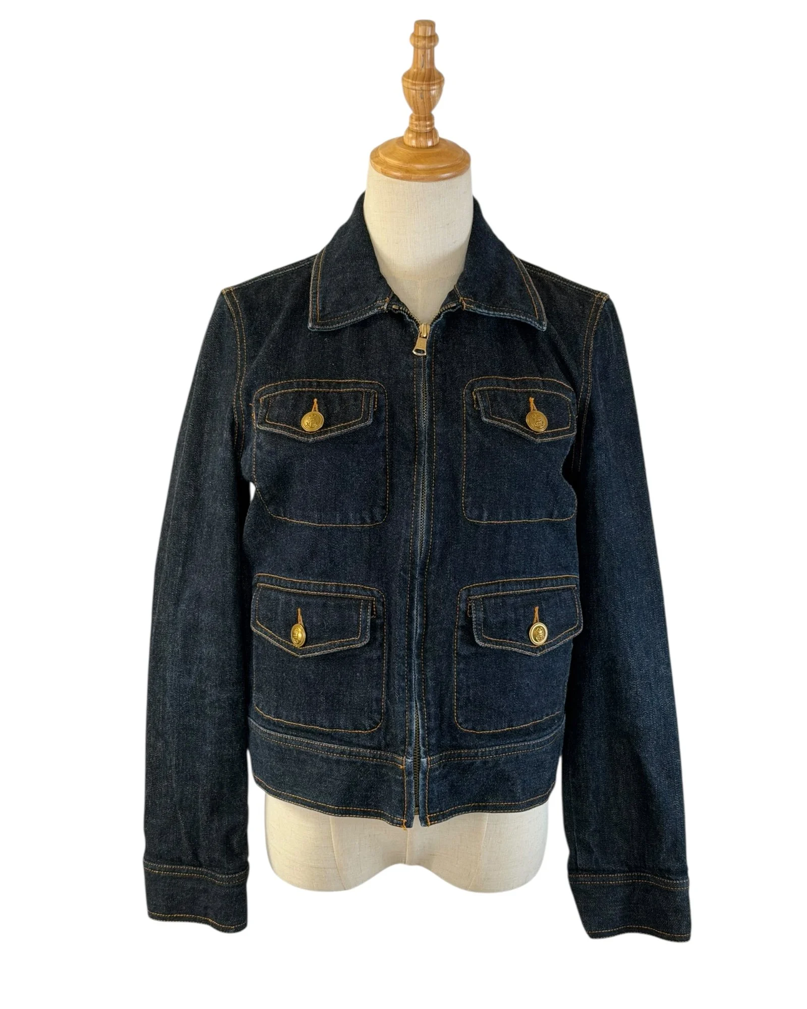 Vintage Y2K Lauren Jeans Co. Ralph Lauren Dark Denim Jacket