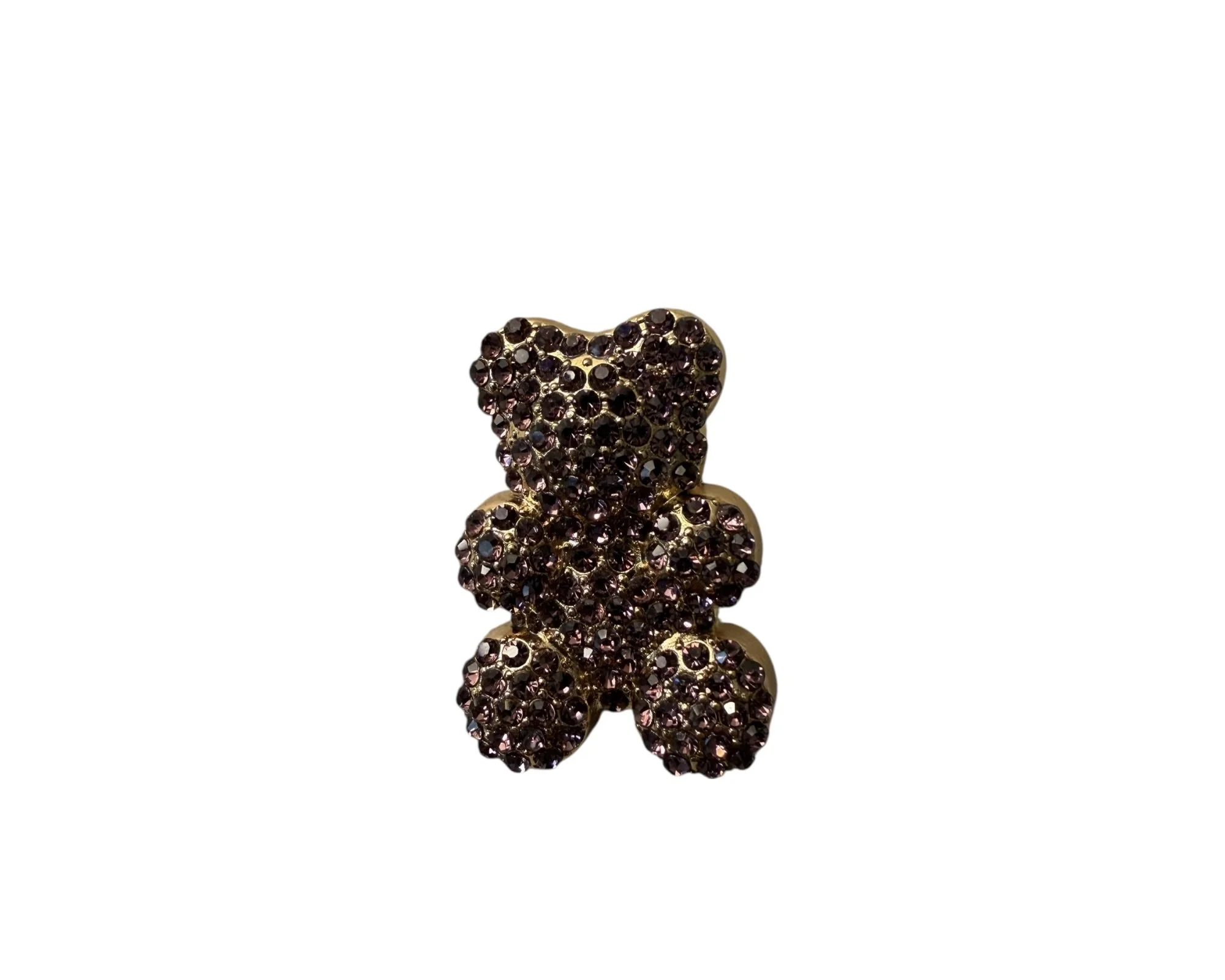 Pink Rhinestone Teddy Bear Brooch