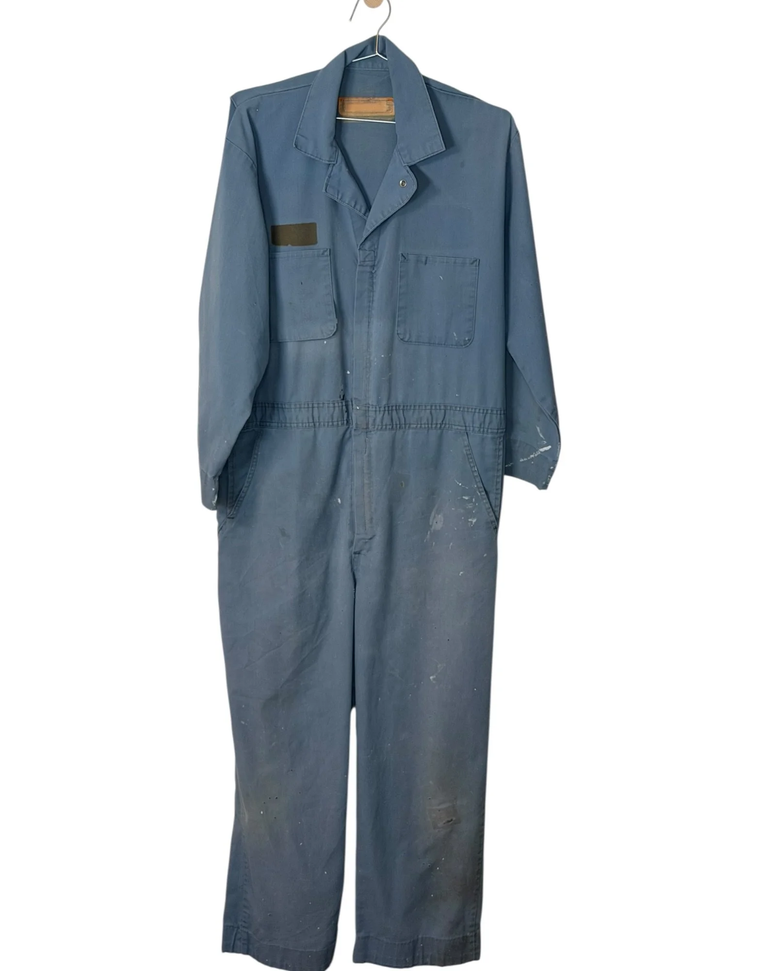 Vintage 70s Distressed Blue Coveralls