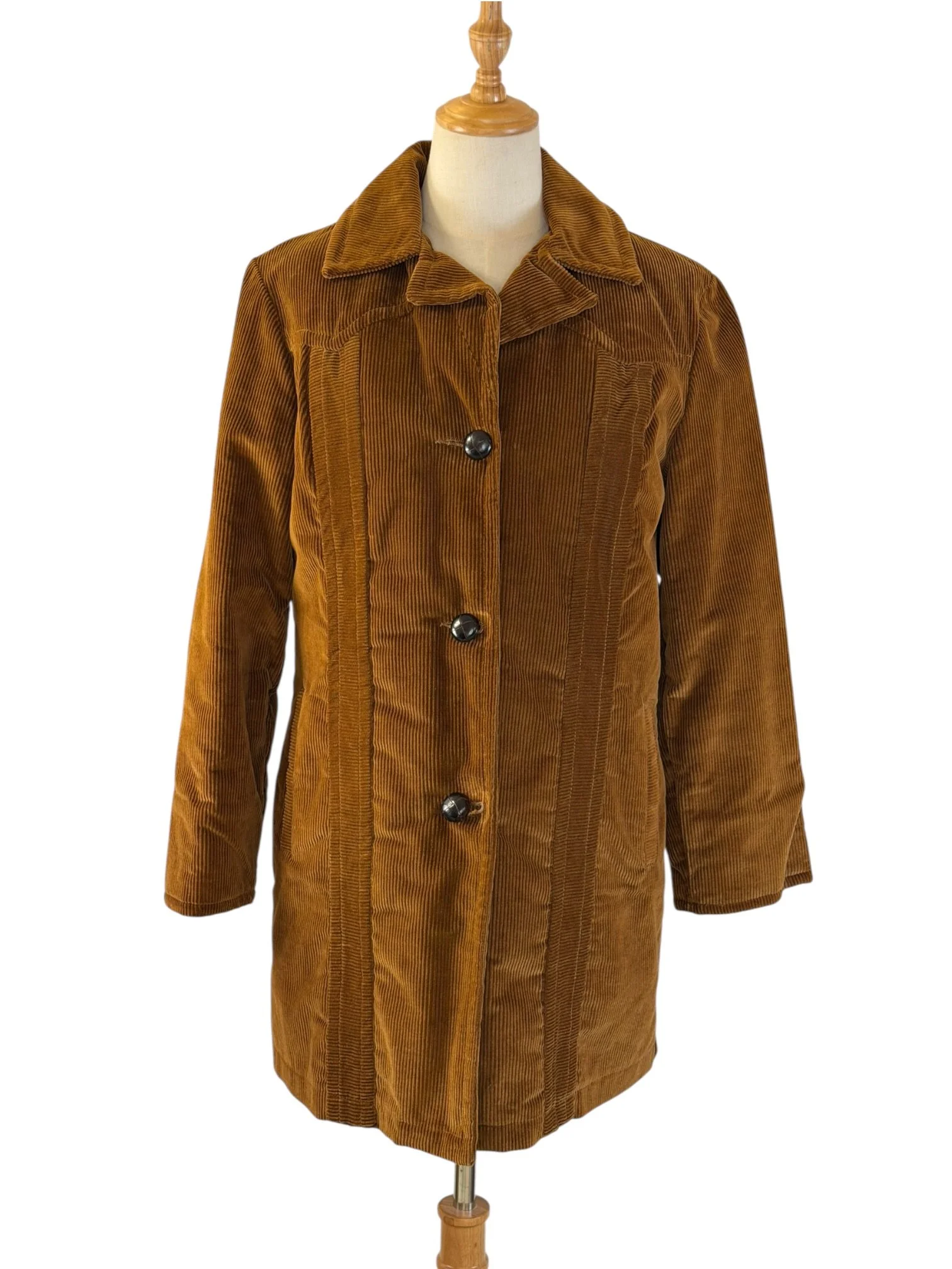 Vintage 80s Eddie Bauer Expedition Outfitter Goose Down Brown Corduroy Coat