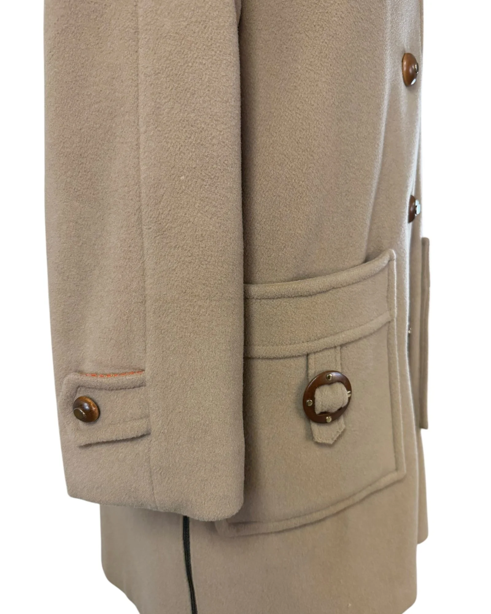 Penguin Coat Tan w Wood Buttons (11).jpeg