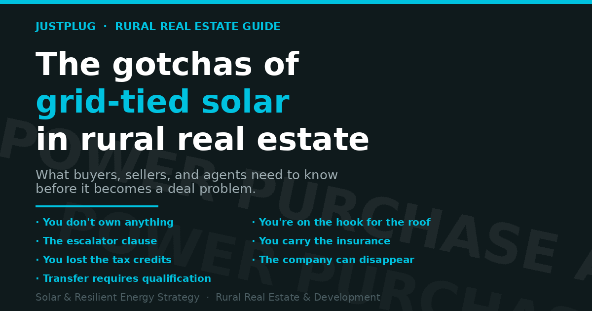 The “Gotchas” of Grid-Tied Solar in Rural Real Estate Transactions