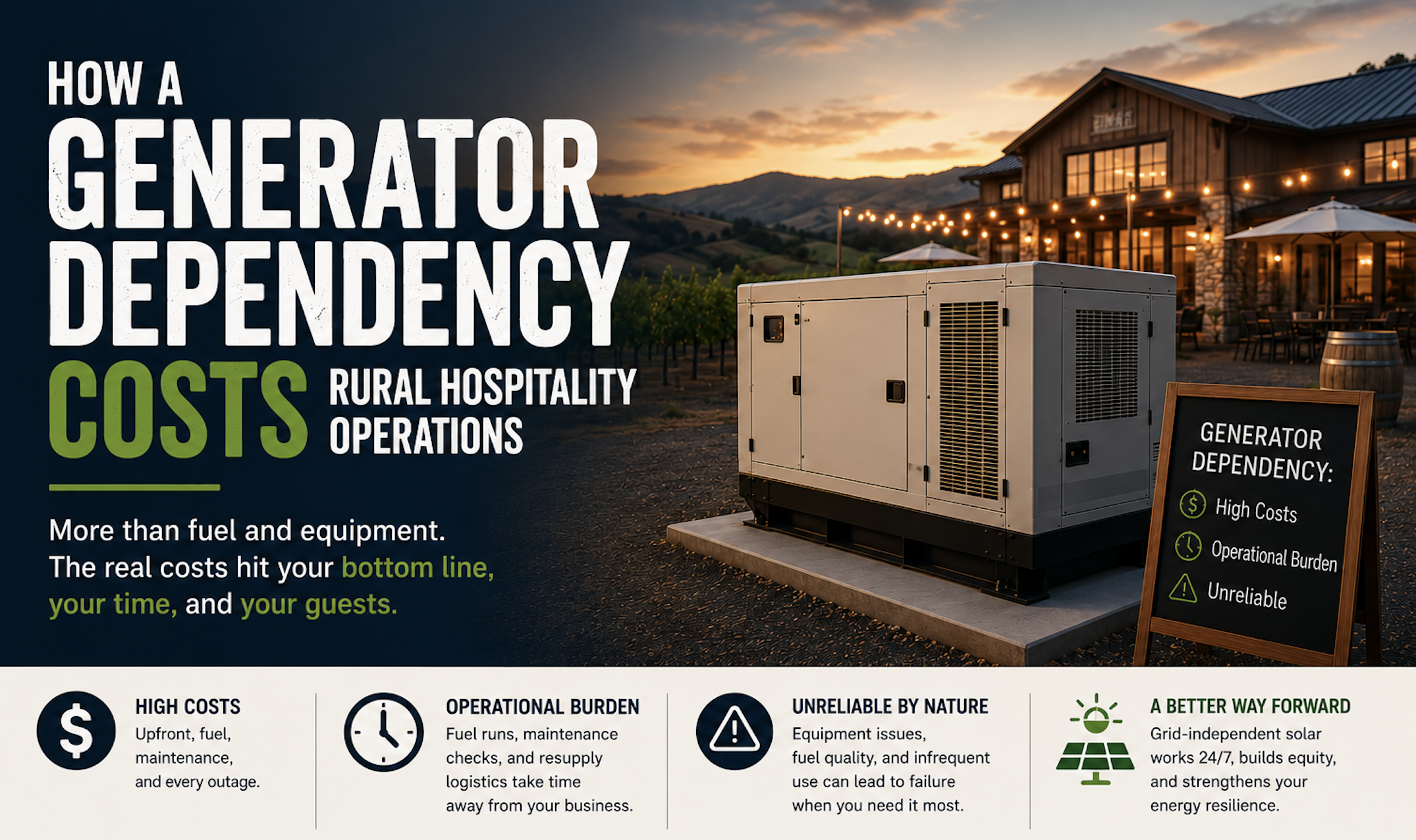 How Generator Dependency Costs Rural Hospitality Operations