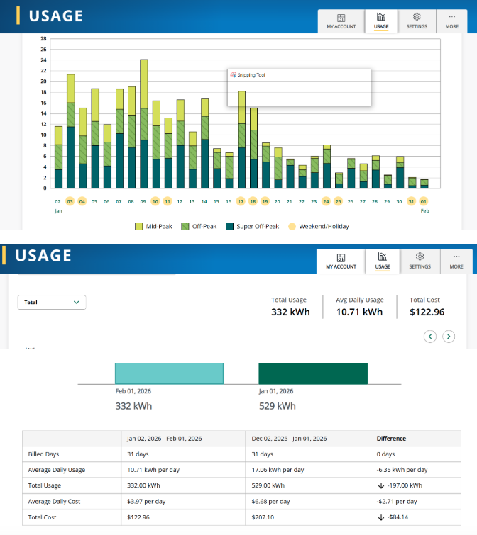 Matt's SCE usage data