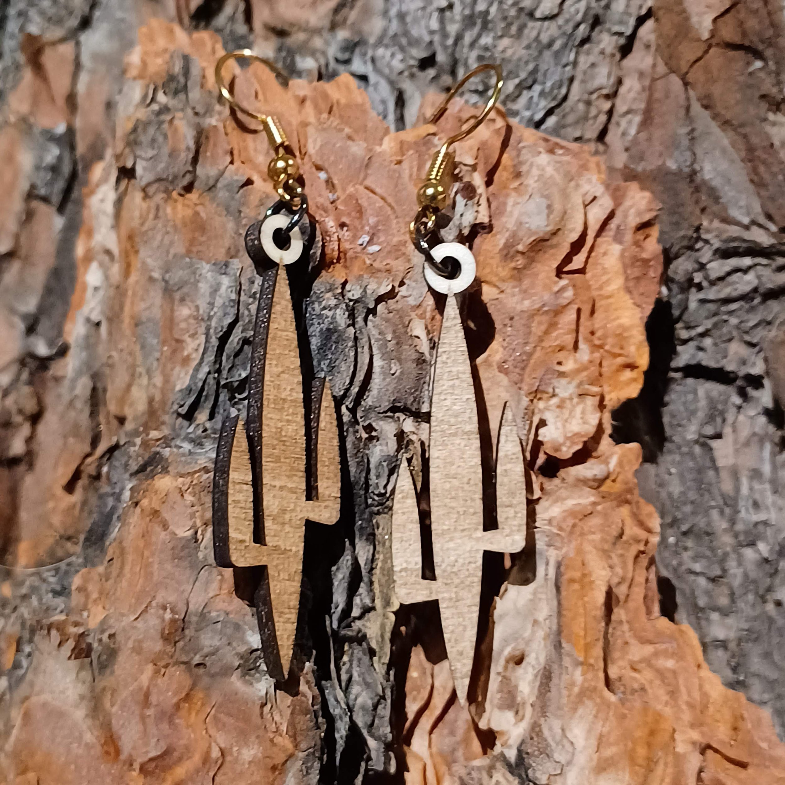 Abstract Minimalist Cactus Earrings #1