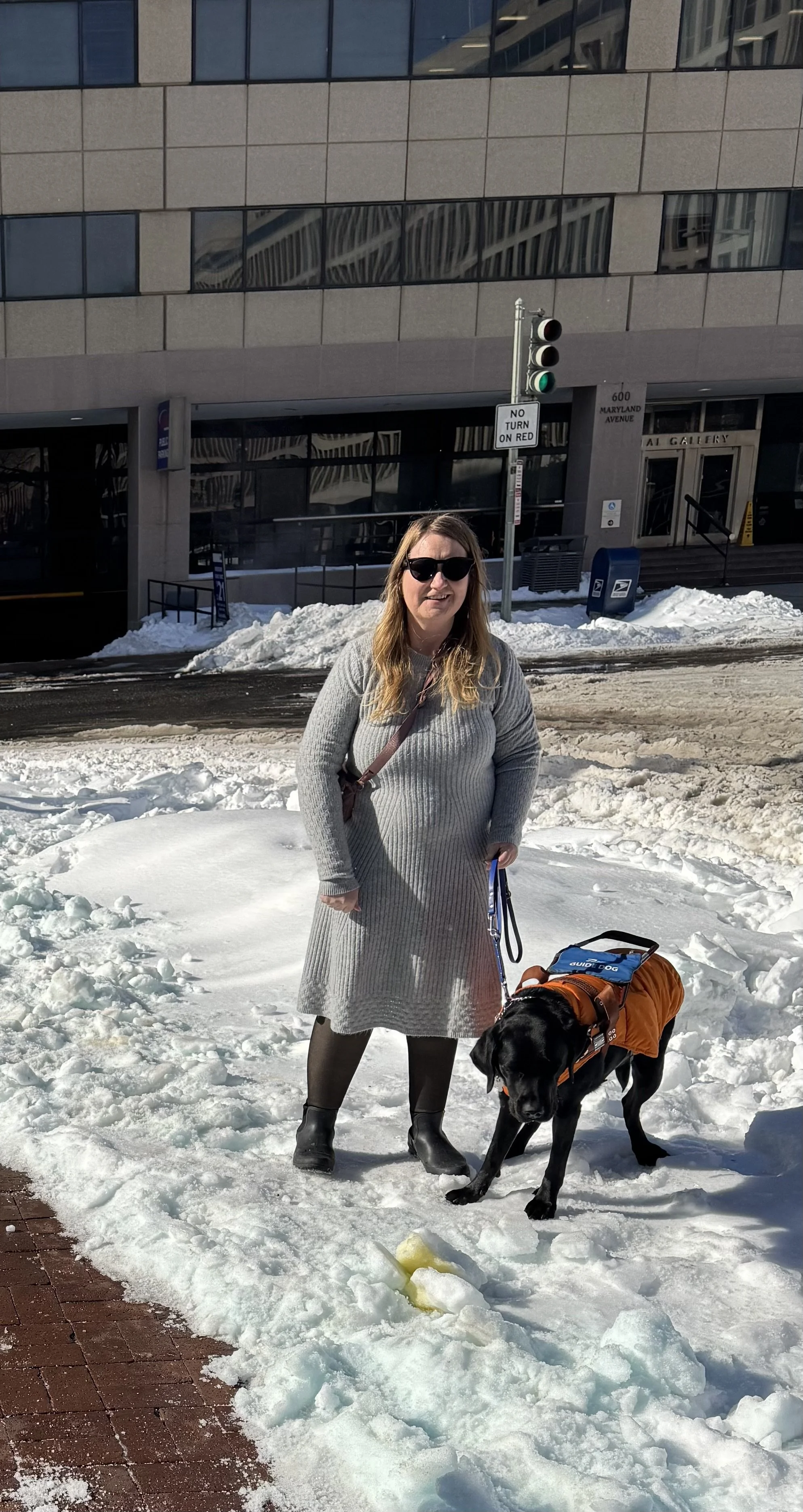 Lindsay and Eve in snow while in Washington DC.
