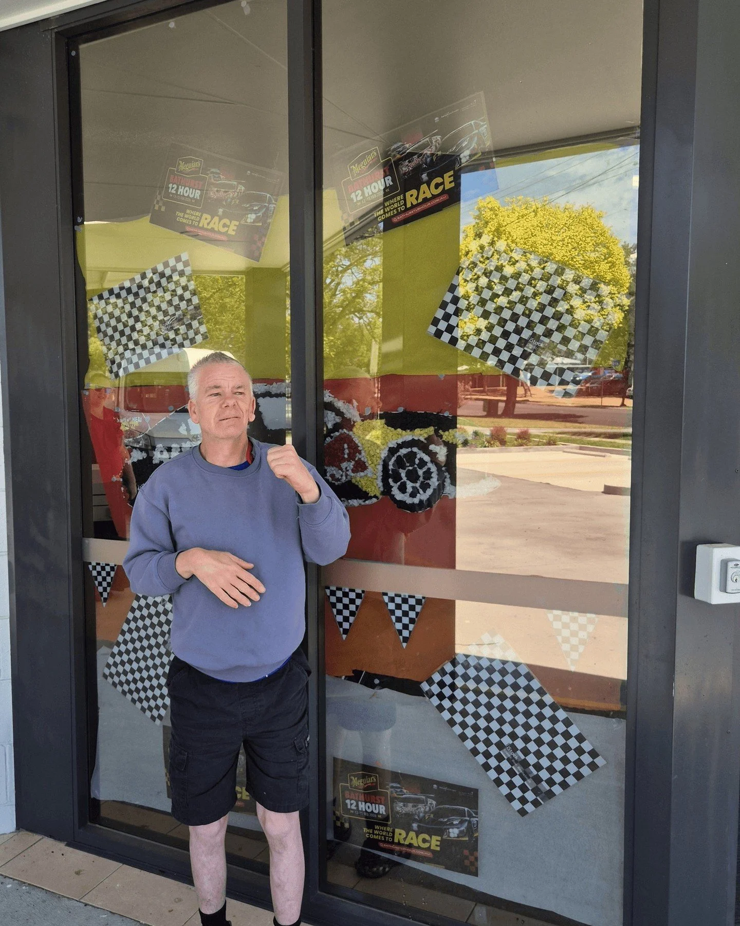 As the drivers prepare to take on Mount Panorama this weekend for the Bathurst 12 hour, our participants are getting ready to cheer them on. Check out the window decorations at our Glenray Lifestyle &amp; Learning Centre, lovingly put together by our