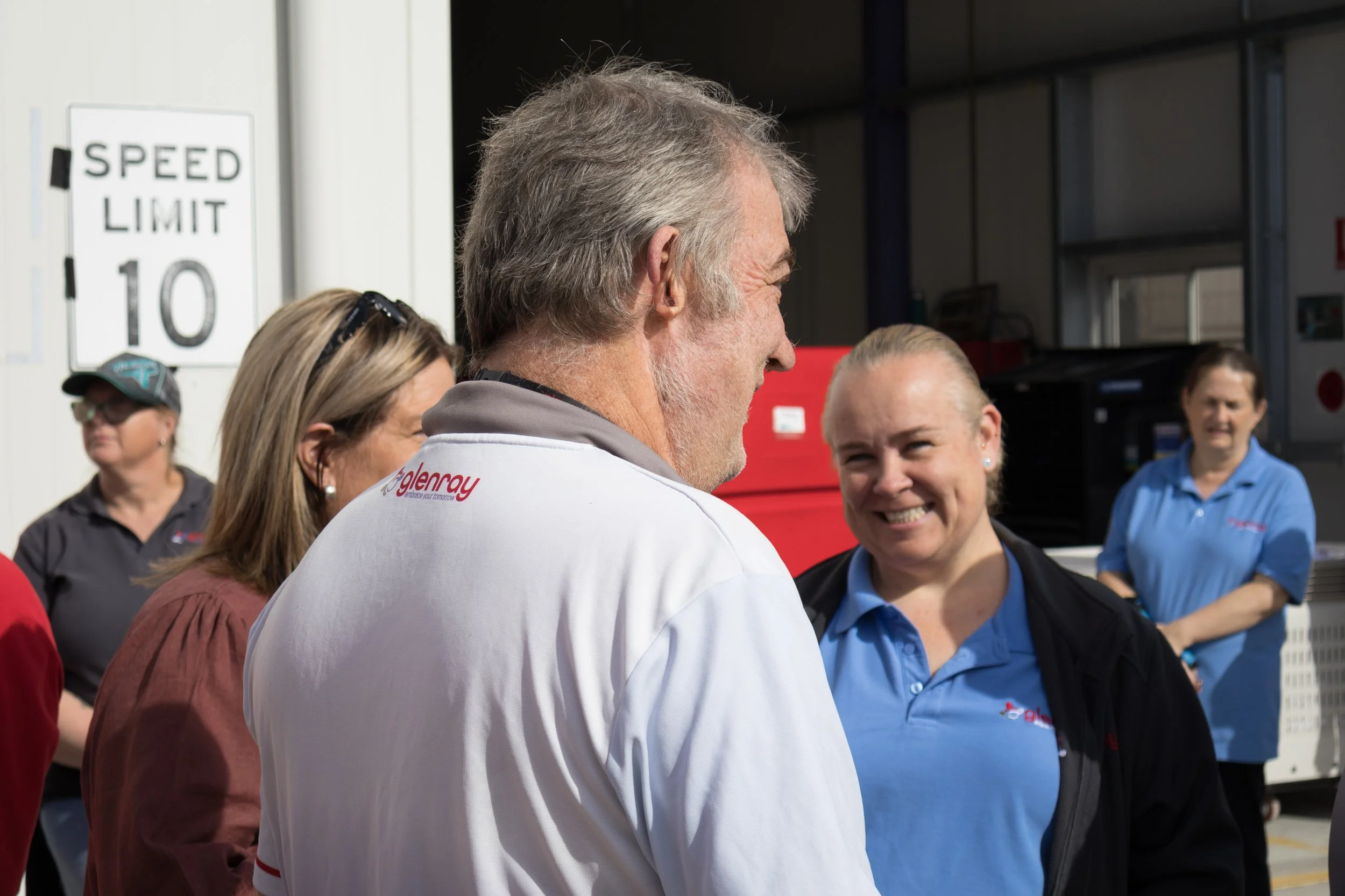 Greg smiling with Glenray Disability Support Manager, Tammy Small, April 29 2026