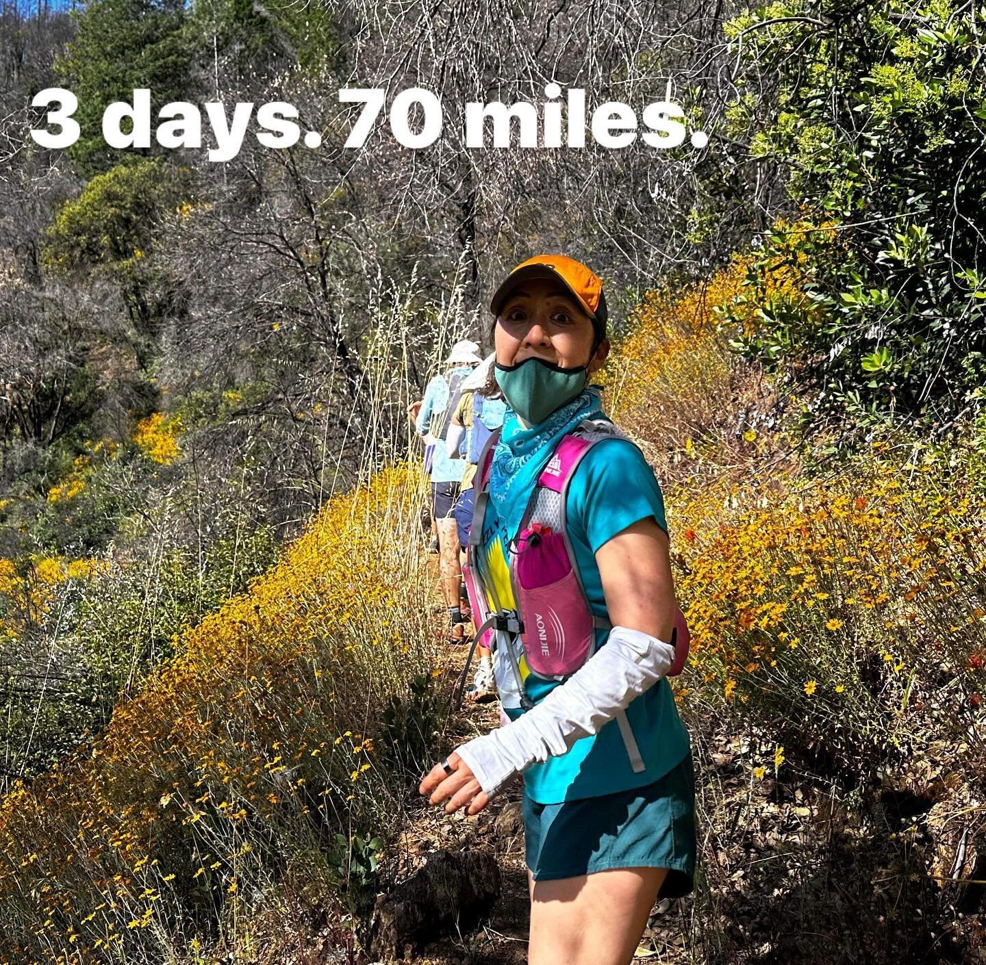 This weekend I got to experience 3 days of running , covering 70 miles of the iconic Western States 100 course from Robinson Flat all the way to Placer High School. Beyond ecstatic that I got to see old friends, run on gorgeous terrain, and really be