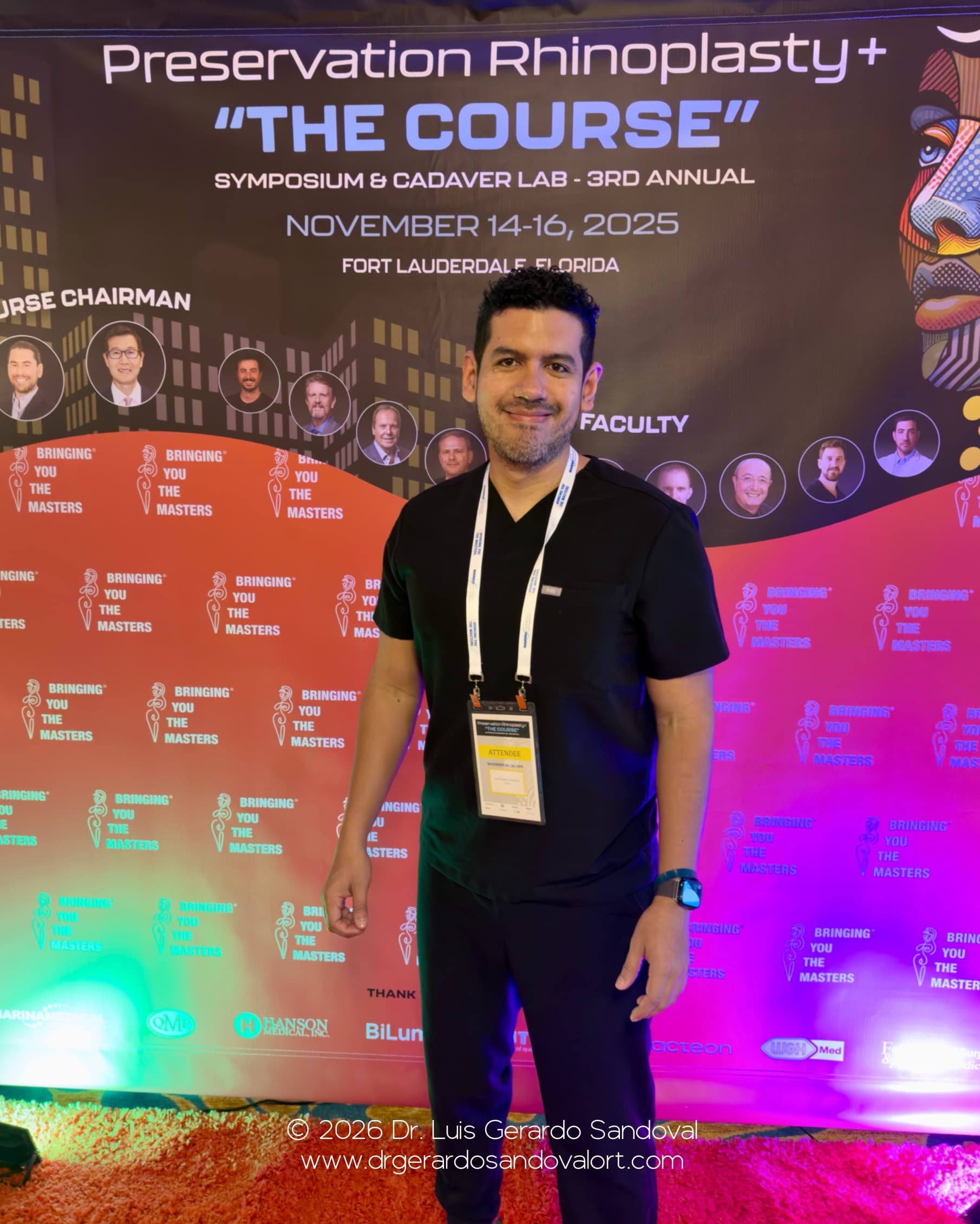 Dr. Luis Gerardo Sandoval Participa en el Preservation Rhinoplasty+ “The Course” Symposium &amp; Cadaver Lab en Fort Lauderdale, Florida