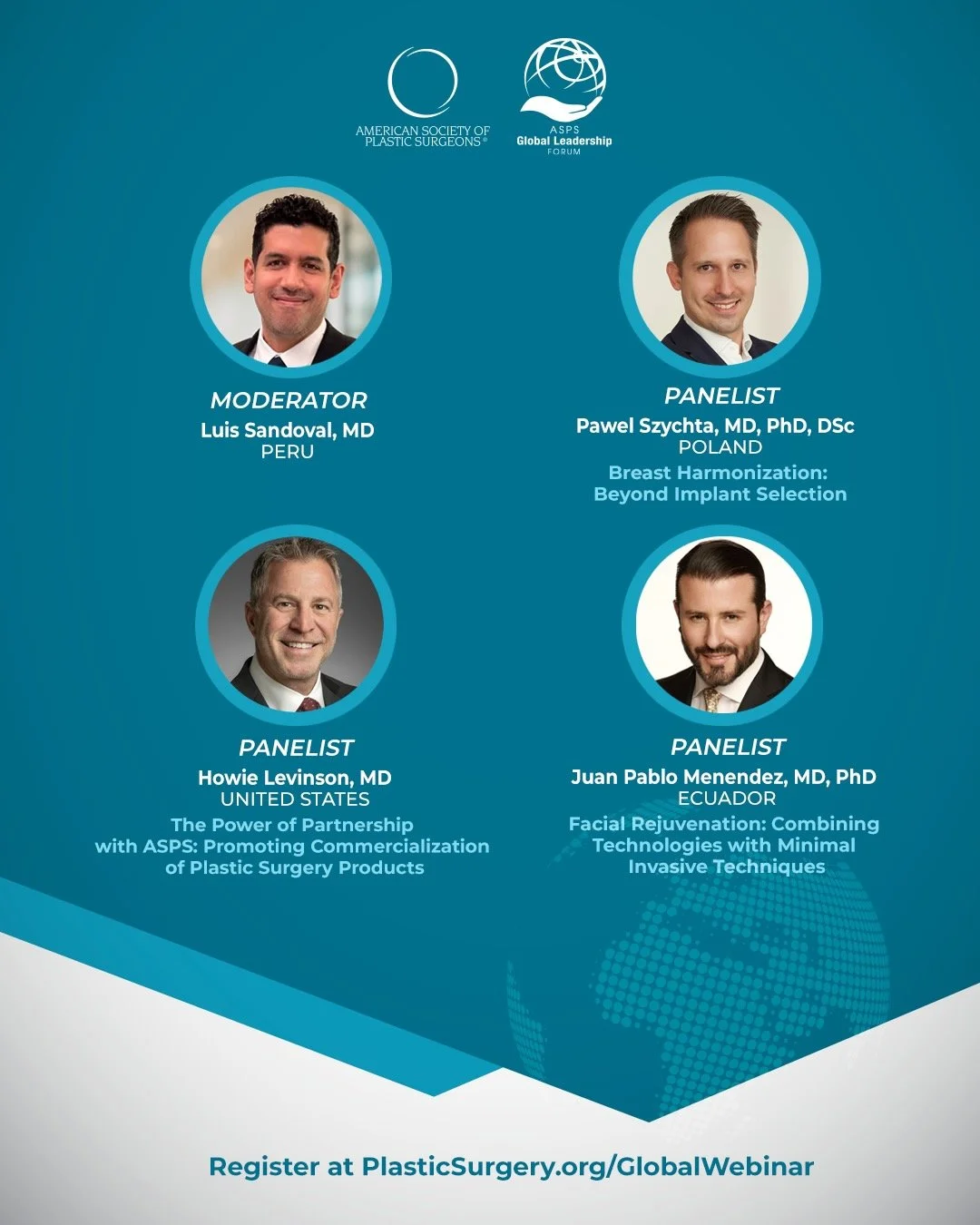 Dr. Luis Gerardo Sandoval participó como moderador en webinar internacional de la American Society of Plastic Surgeons (ASPS)