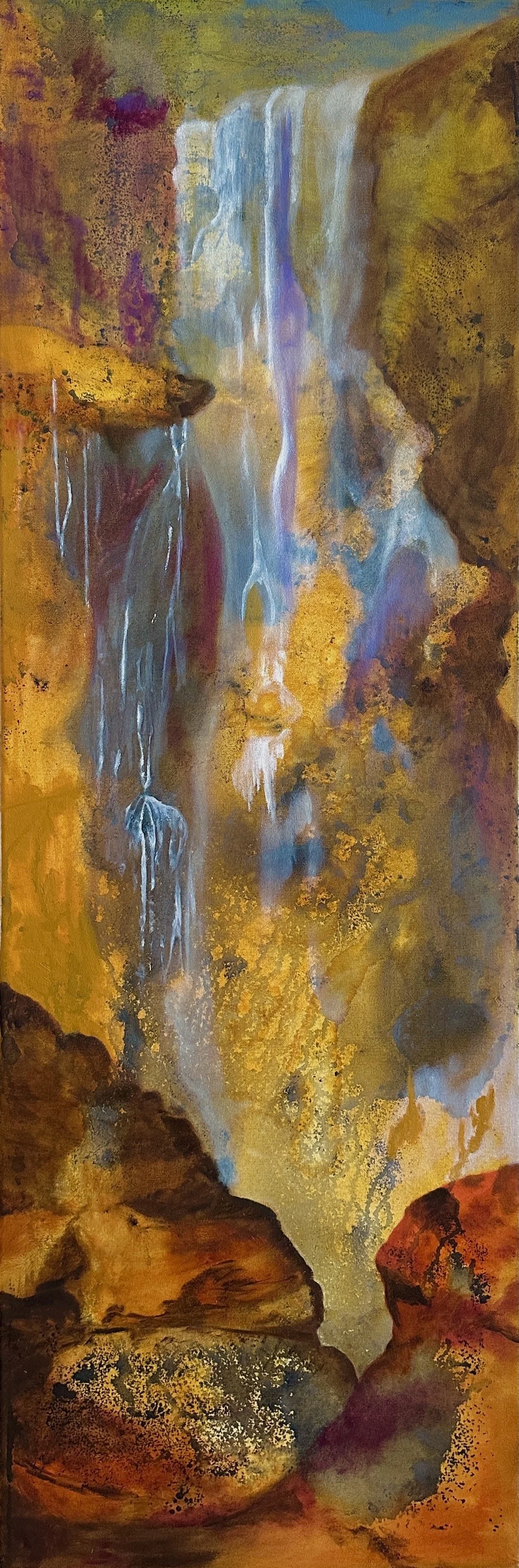 Follow Me In, 2026
Oil and ink on canvas
122 × 41 cm