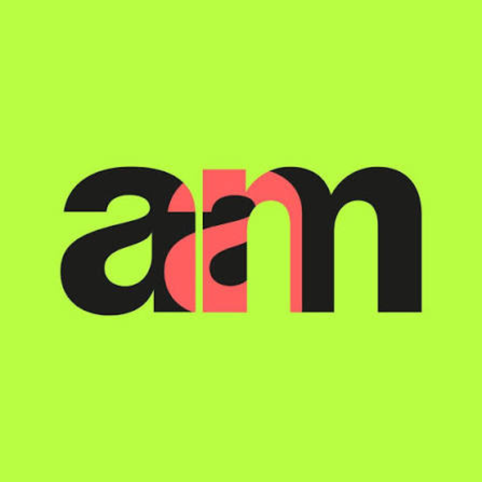 Association of artist managers logo in green and black