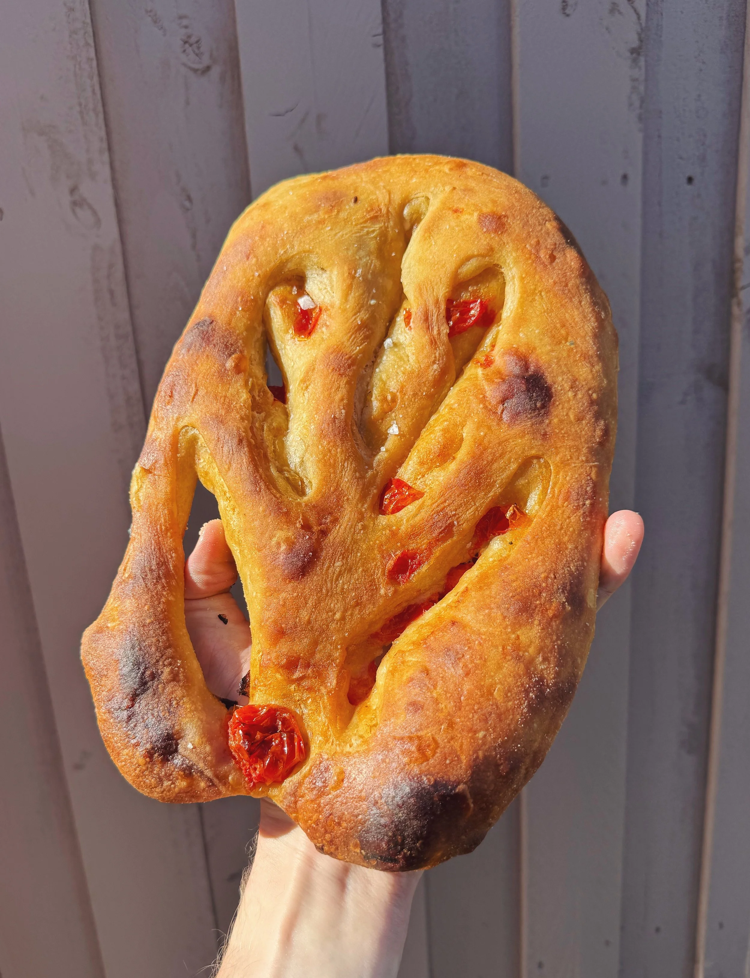 Confit Tomato & Garlic Fougasse