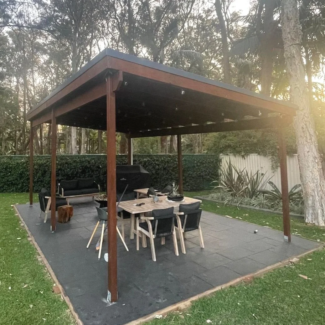 Owner of Raz Built Constructions doing carpenter work of a deck on the Central Coast.