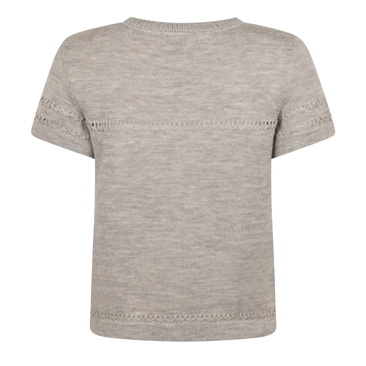 Back view of Mouse merino lace knit tee by Studio Myr