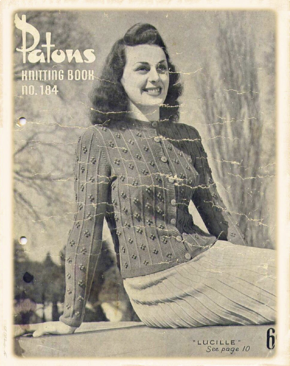 Patons Knitting Book No. 184 — Women’s Knitwear Design, 1940s