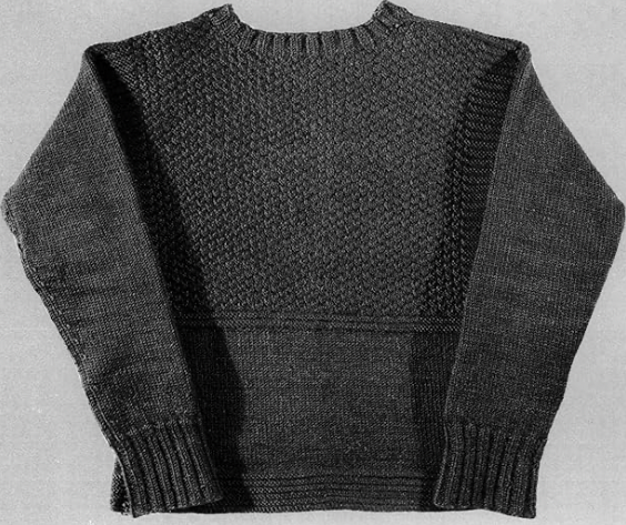 Traditional Gansey Sweater with Cable and Panel Structure