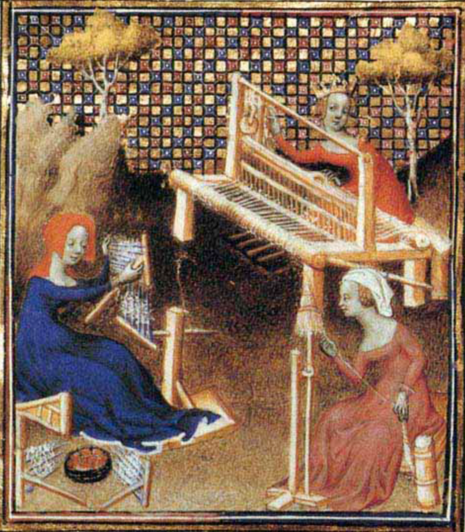 medieval-linen-production-women-spinning-weaving-loom.png