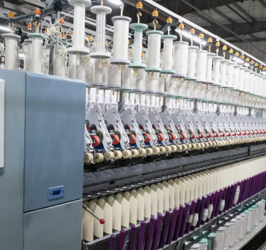Industrial spinning of linen yarn