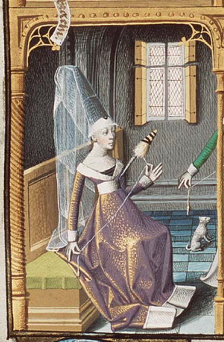 Spinning flax with a drop spindle