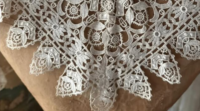 Venetian Needle Lace — Intricate Floral Lace Detail