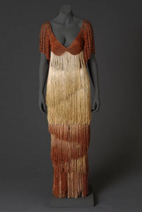 Ann Salens — Experimental Crochet Dress with Long Fringes